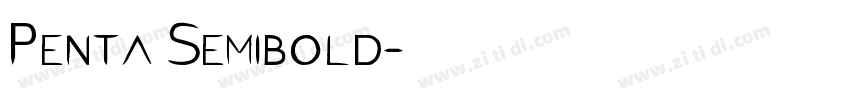 Penta Semibold字体转换